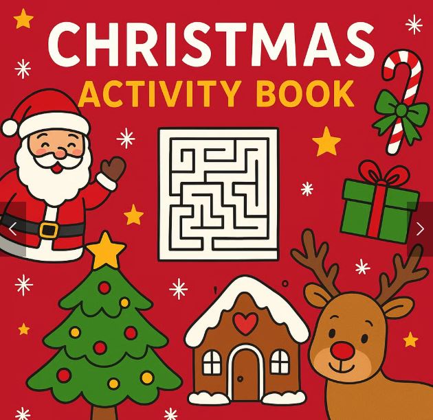 Printable kids Christmas activity book